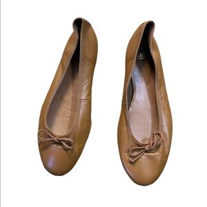 Aita brown leather ballerina shoes